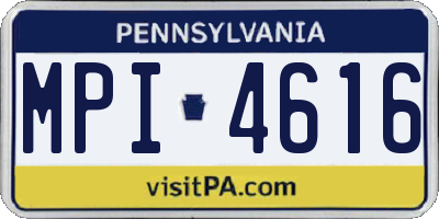 PA license plate MPI4616