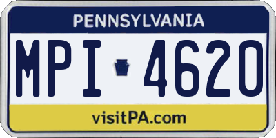 PA license plate MPI4620