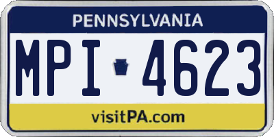 PA license plate MPI4623