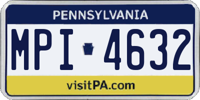 PA license plate MPI4632