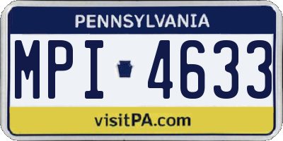 PA license plate MPI4633