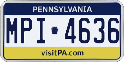 PA license plate MPI4636