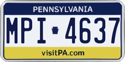 PA license plate MPI4637