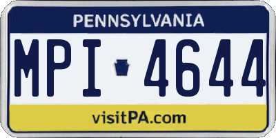 PA license plate MPI4644