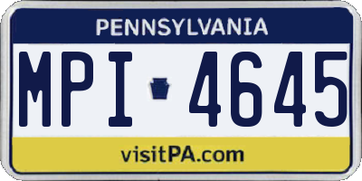 PA license plate MPI4645