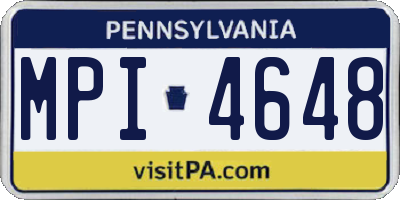 PA license plate MPI4648