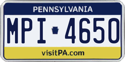 PA license plate MPI4650