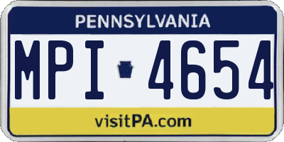 PA license plate MPI4654