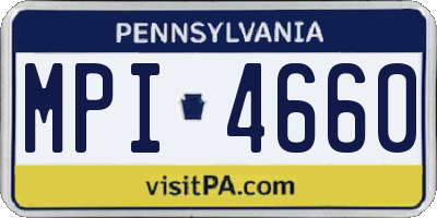 PA license plate MPI4660