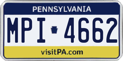 PA license plate MPI4662