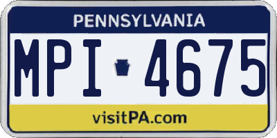 PA license plate MPI4675