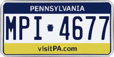 PA license plate MPI4677