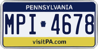 PA license plate MPI4678