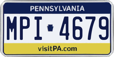 PA license plate MPI4679