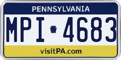 PA license plate MPI4683