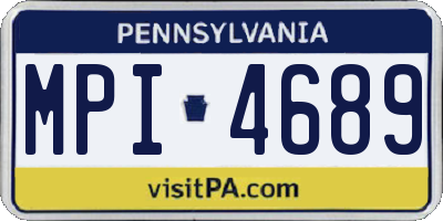 PA license plate MPI4689