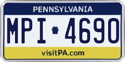 PA license plate MPI4690