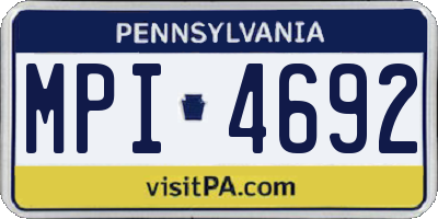 PA license plate MPI4692