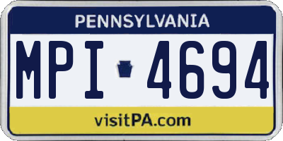 PA license plate MPI4694