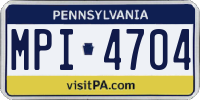 PA license plate MPI4704