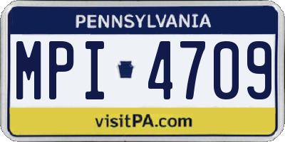 PA license plate MPI4709