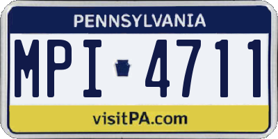PA license plate MPI4711