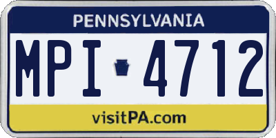PA license plate MPI4712