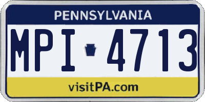 PA license plate MPI4713