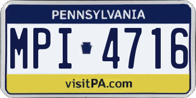 PA license plate MPI4716