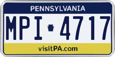 PA license plate MPI4717