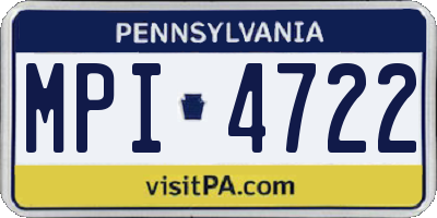 PA license plate MPI4722