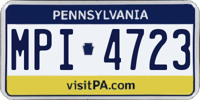 PA license plate MPI4723