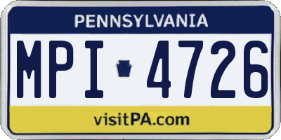 PA license plate MPI4726