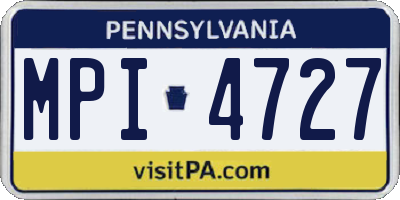 PA license plate MPI4727