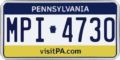 PA license plate MPI4730