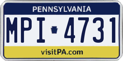 PA license plate MPI4731