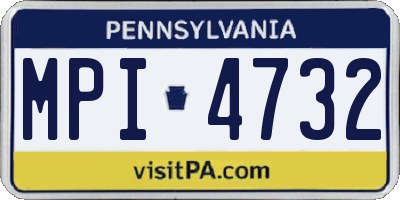 PA license plate MPI4732