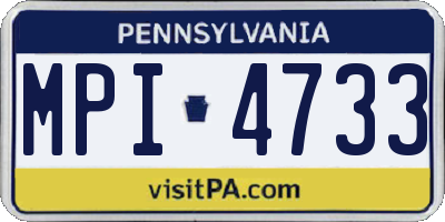 PA license plate MPI4733