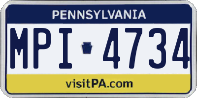 PA license plate MPI4734