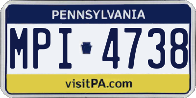 PA license plate MPI4738