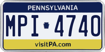 PA license plate MPI4740