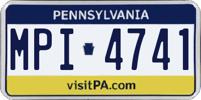 PA license plate MPI4741