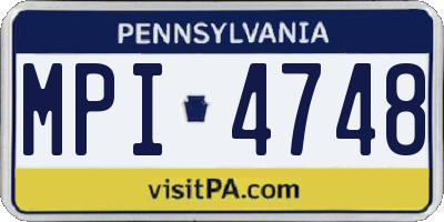 PA license plate MPI4748