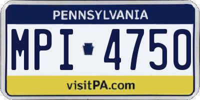 PA license plate MPI4750