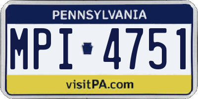 PA license plate MPI4751