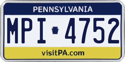 PA license plate MPI4752
