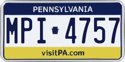PA license plate MPI4757