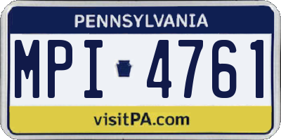 PA license plate MPI4761