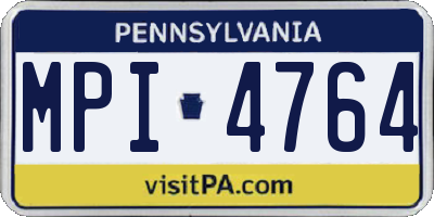 PA license plate MPI4764