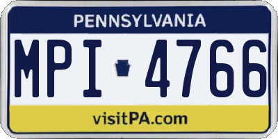 PA license plate MPI4766